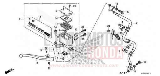 MAITRE-CYLINDRE DE FREIN AVANT CYLINDRE (CBS) NSS125DF de 2015
